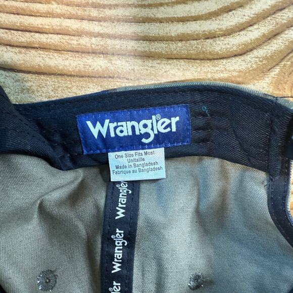 Wrangler Patch Logo Camo Hat Cap Snapback One Size OSFA - Picture 7 of 7